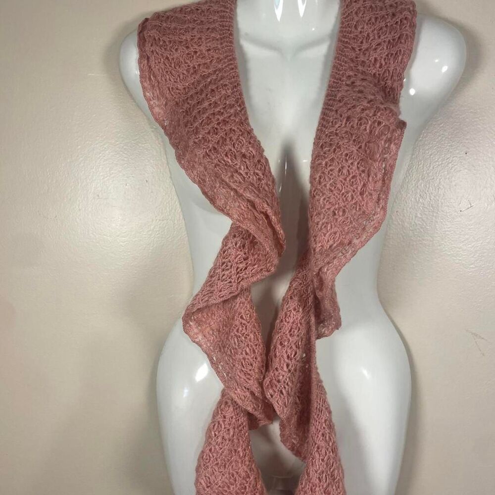 Women's Pink Scarf-wraps spiral rose pink scart